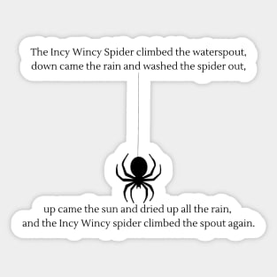 Incy Wincy Spider Nursery Rhyme Sticker